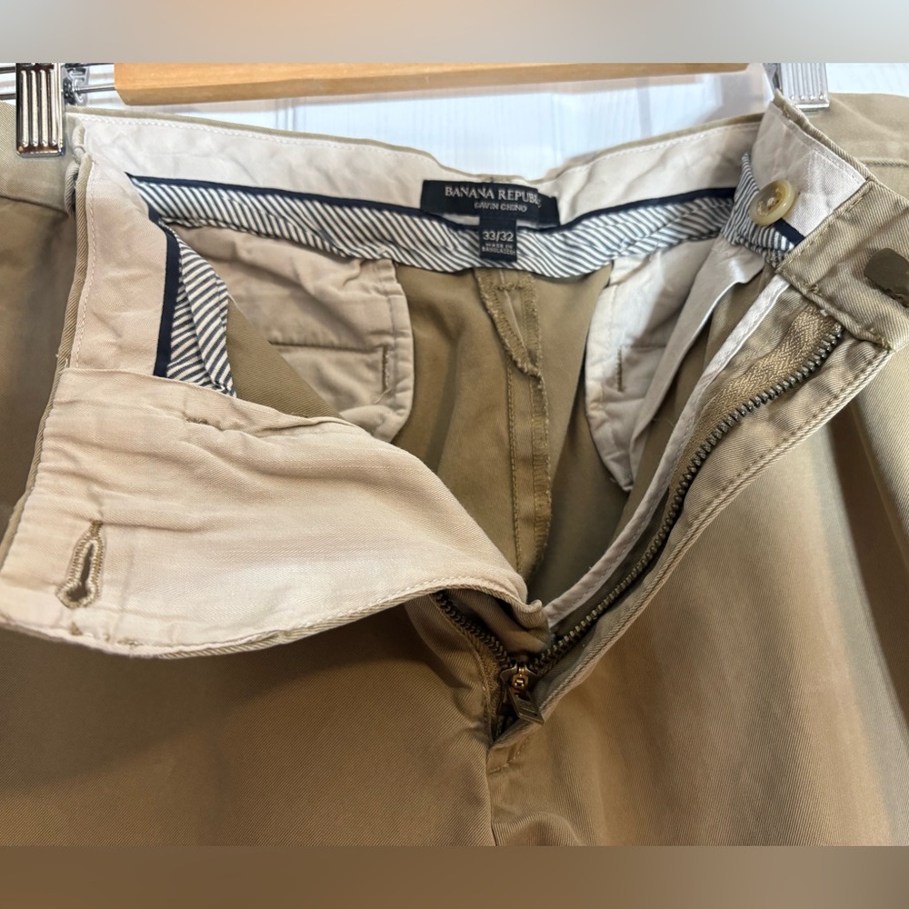 Banana Republic Men's Khaki Chinos 33x32 - Picture 4 of 6
